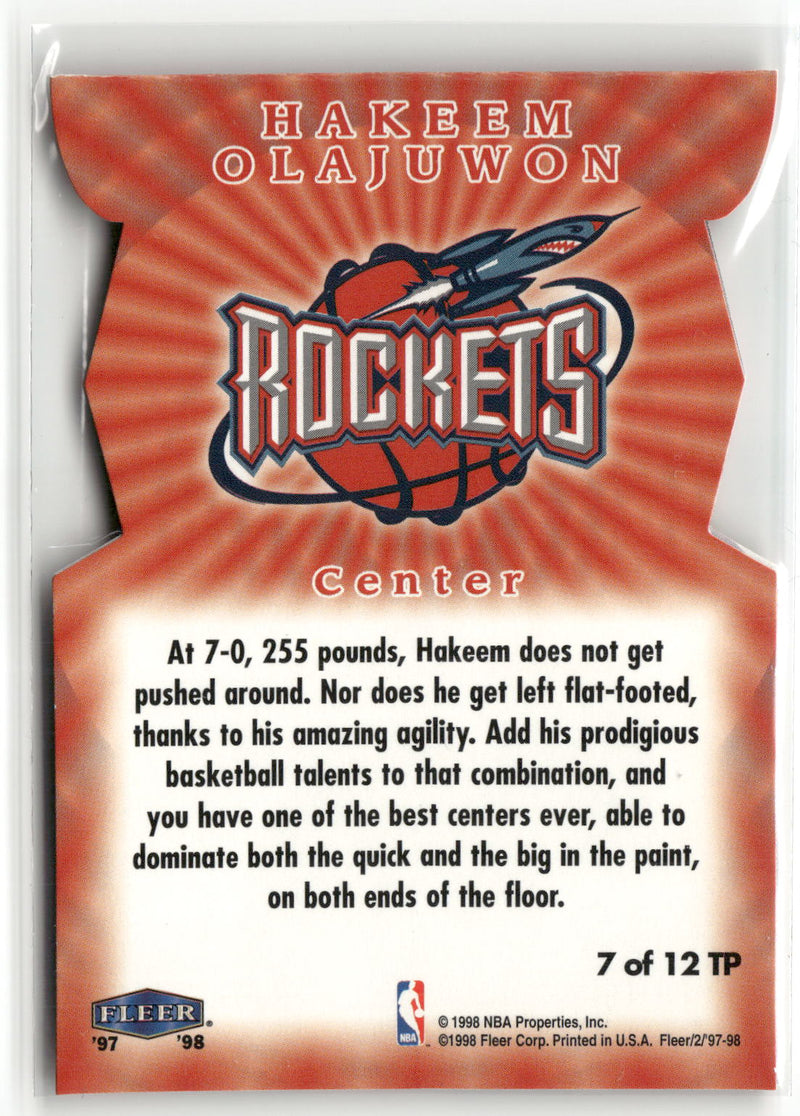 1997-98 Fleer #7 TP Hakeem Olajuwon Tower of Power-2