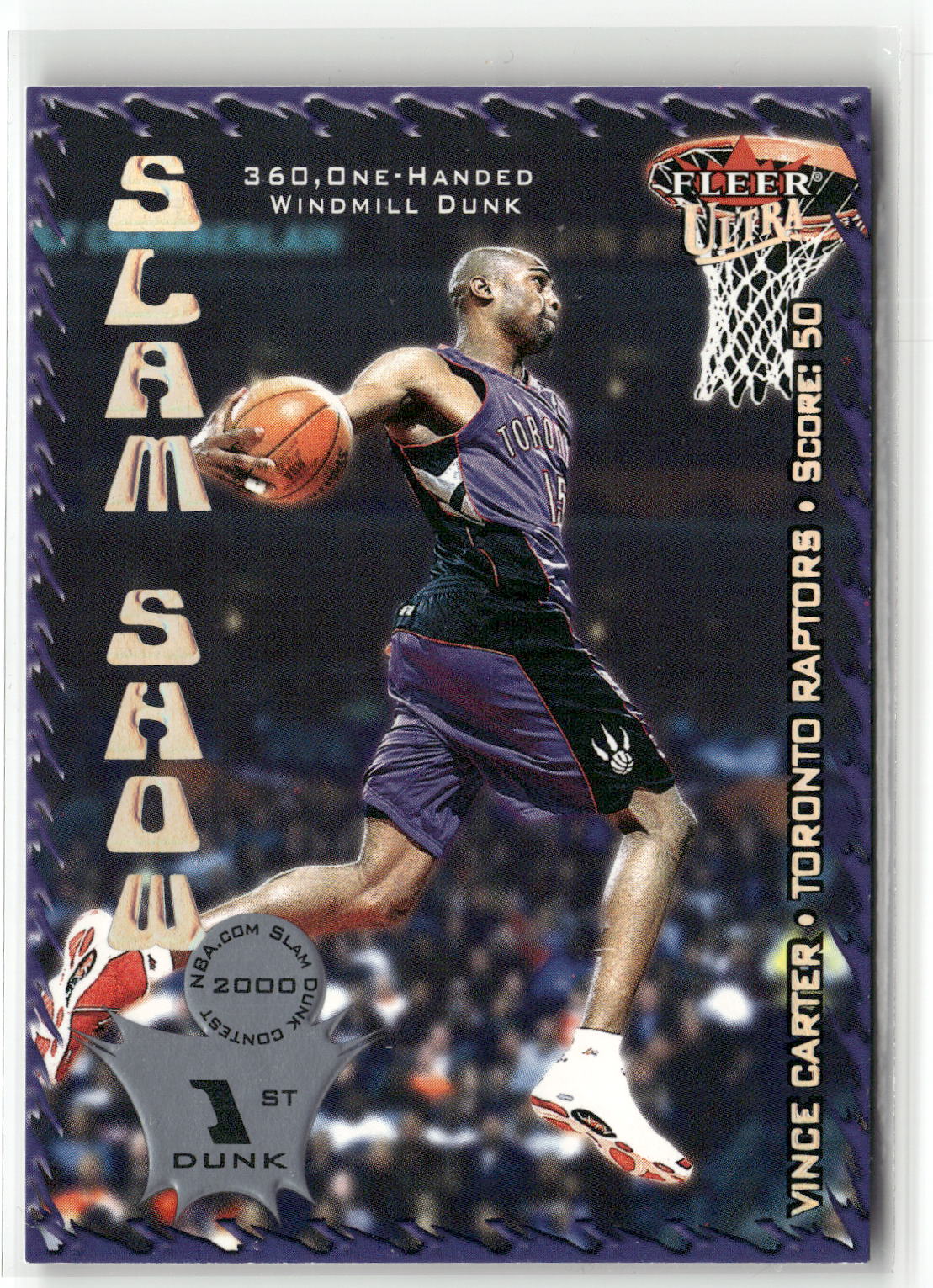 2000-01 Ultra #6 SS Vince Carter Slam Show-1