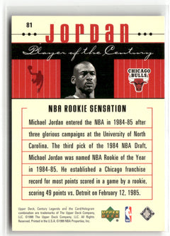 1998-99 Upper Deck Century Legends #81 Michael Jordan-2