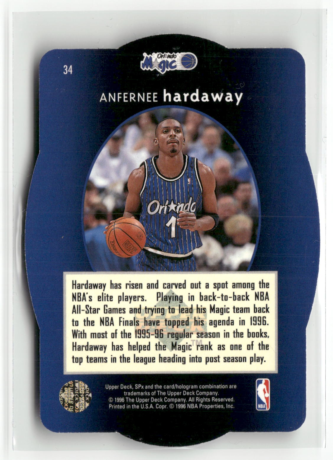 1996 SPx #34 Anfernee Hardaway-2