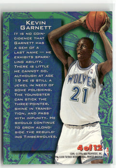 1995-96 Metal #4 Kevin Garnett Tempered Steel-2