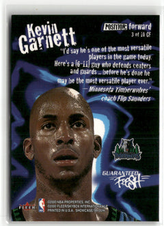 1999-00 Flair Showcase #3 GF Kevin Garnett Guaranteed Fresh-2