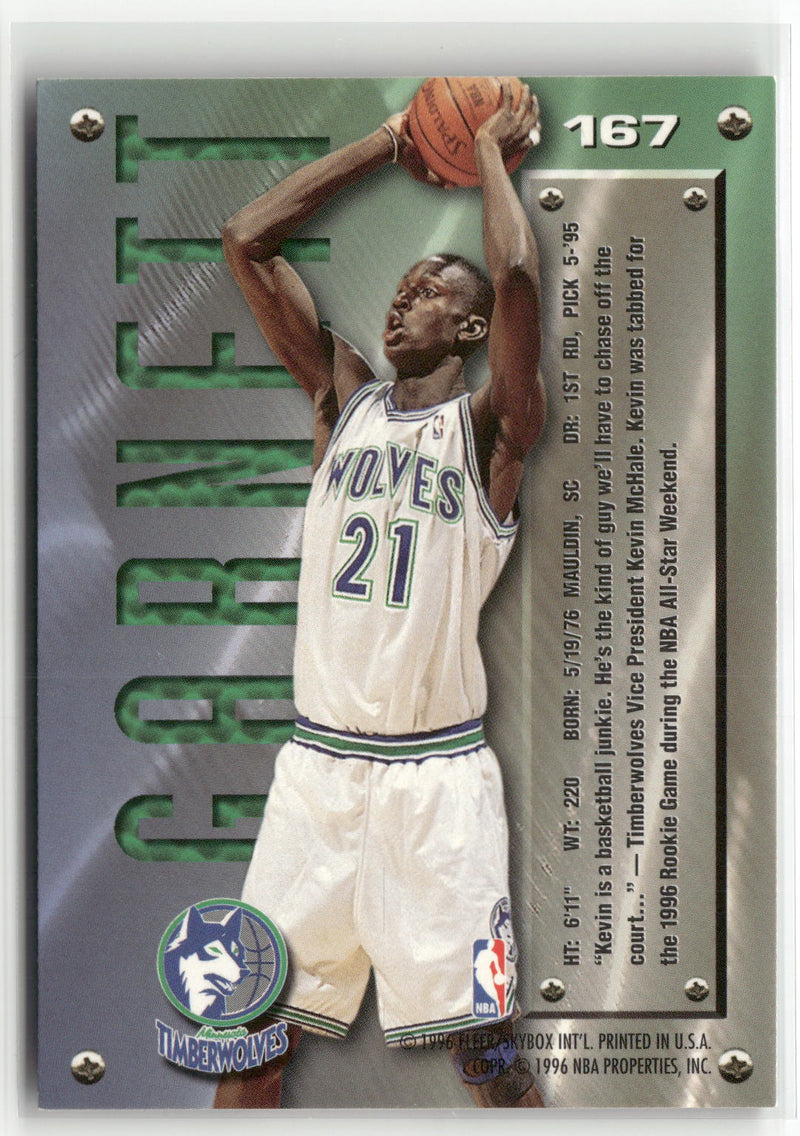 1995-96 Metal #167 Kevin Garnett-2