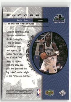 1999-00 Upper Deck Encore #J3 Kevin Garnett Jamboree-4