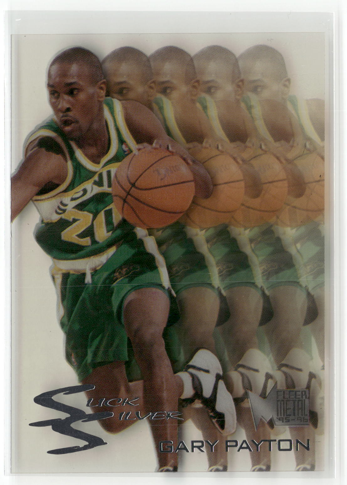 1995-96 Metal #6 Gary Payton Slick Silver