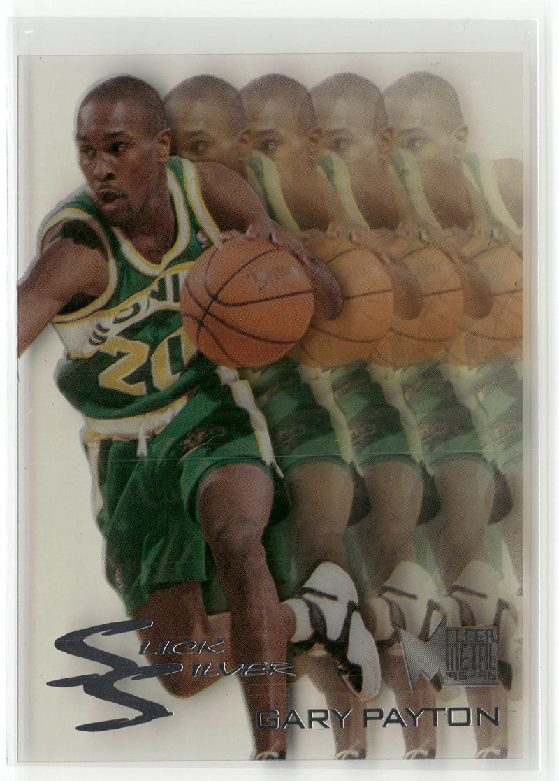 1995-96 Metal #6 Gary Payton Slick Silver-1