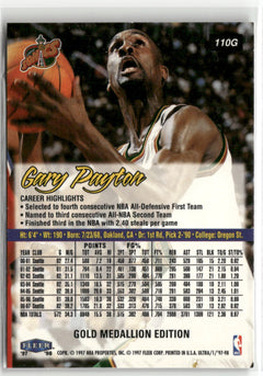 1997-98 Ultra #110G Gary Payton Gold Medallion-2