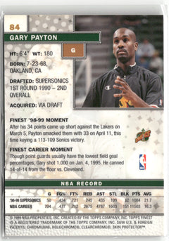 1999-00 Finest #84 Gary Payton-2