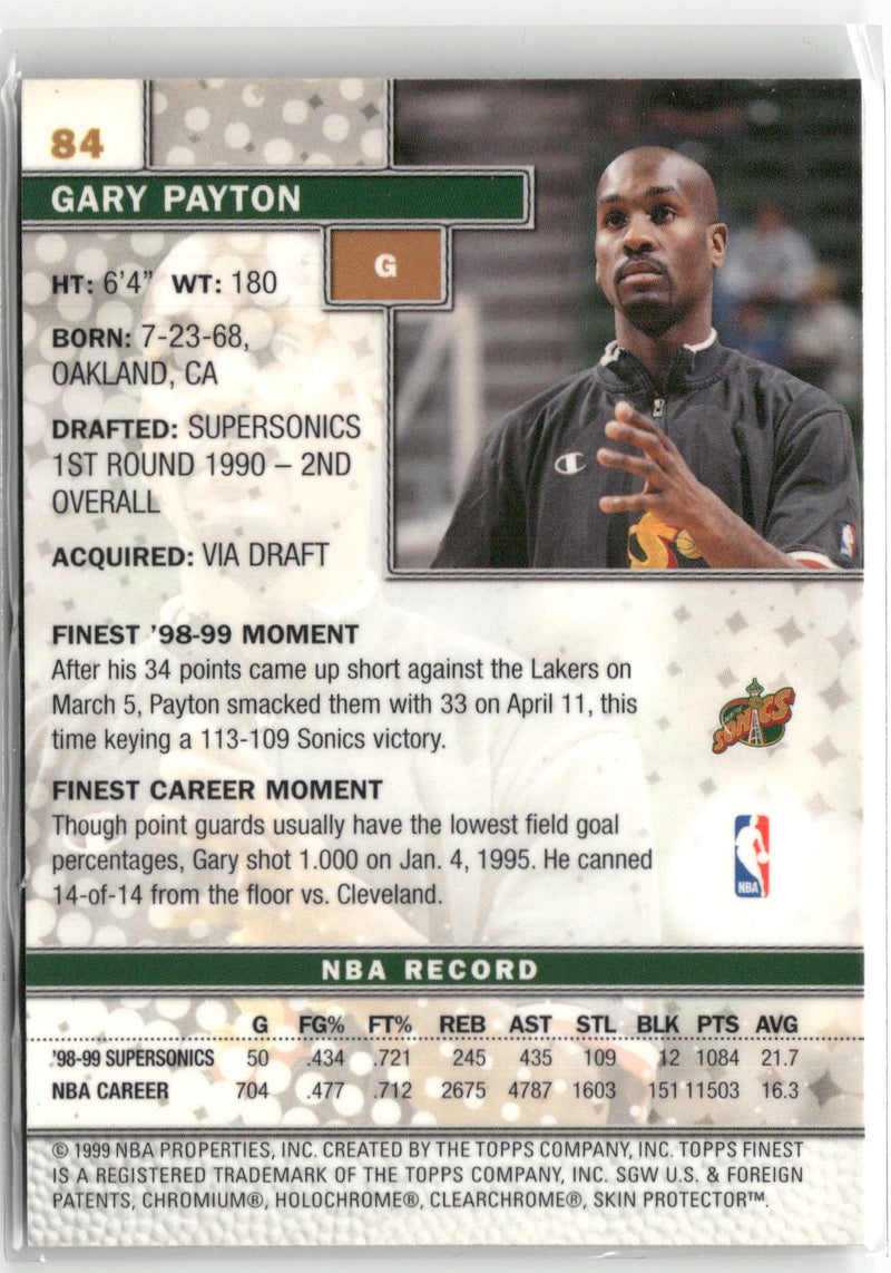 1999-00 Finest #84 Gary Payton-2