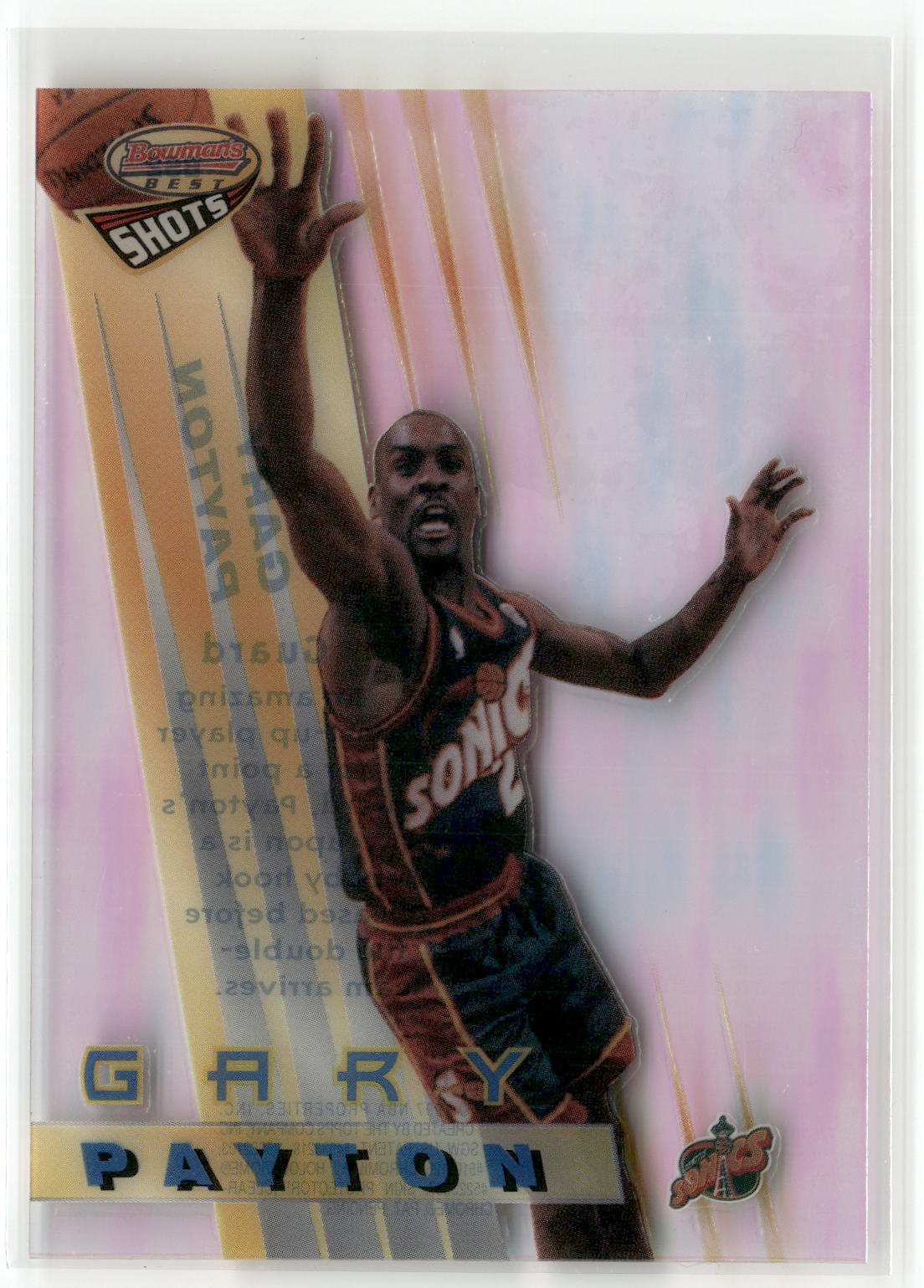 1996-97 Bowman's Best #BS2 Gary Payton Shots Refractor
