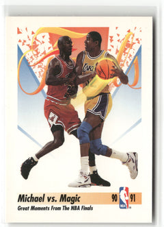 1991-92 SkyBox #333 Michael vs. Magic-1