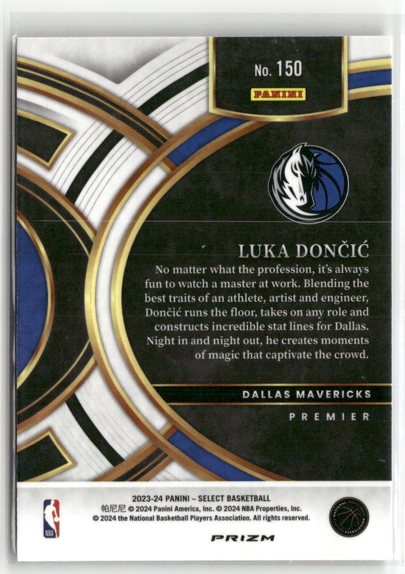2023-24 Panini Select #150 Luka Doncic Tectonic Prizms-3