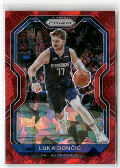 2020-21 Panini Prizm #32 Luka Doncic Red Ice Prizms-1