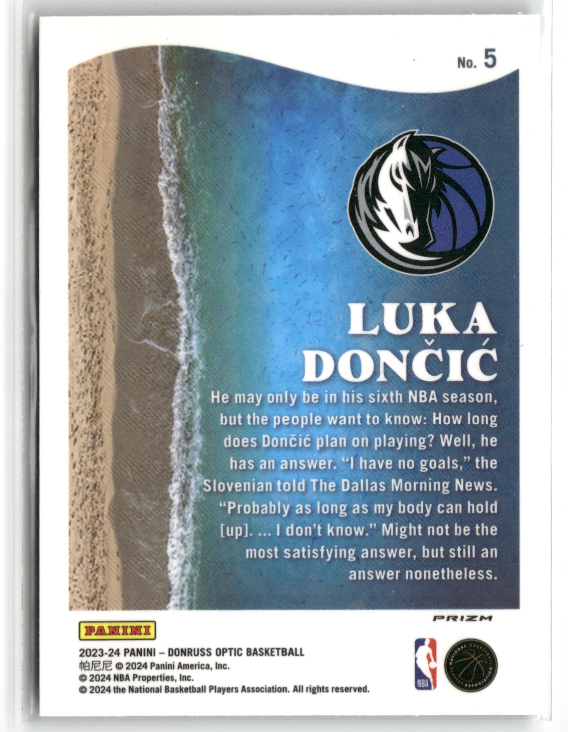 2023-24 Donruss Optic #5 Luka Doncic Splash Purple-3