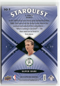 2008-09 Upper Deck #SQ-3 Larry Bird StarQuest Super Rare-2