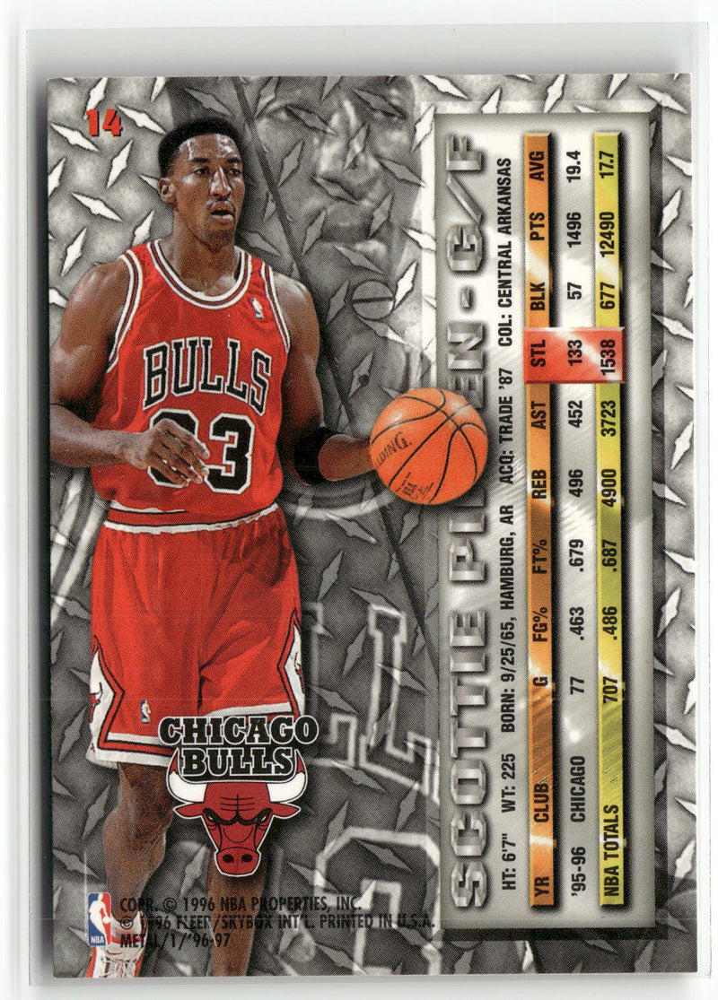 1996-97 Metal #14 Scottie Pippen-3