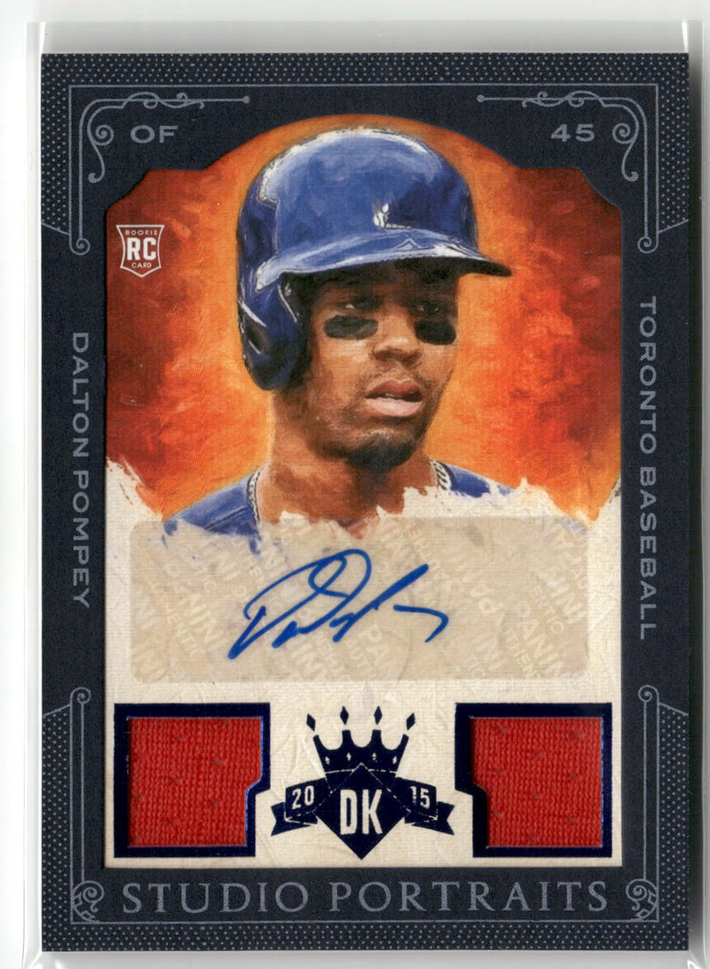 2015 Panini Diamond Kings #3 Dalton Pompey Studio Auto Signature Blue #/25-3