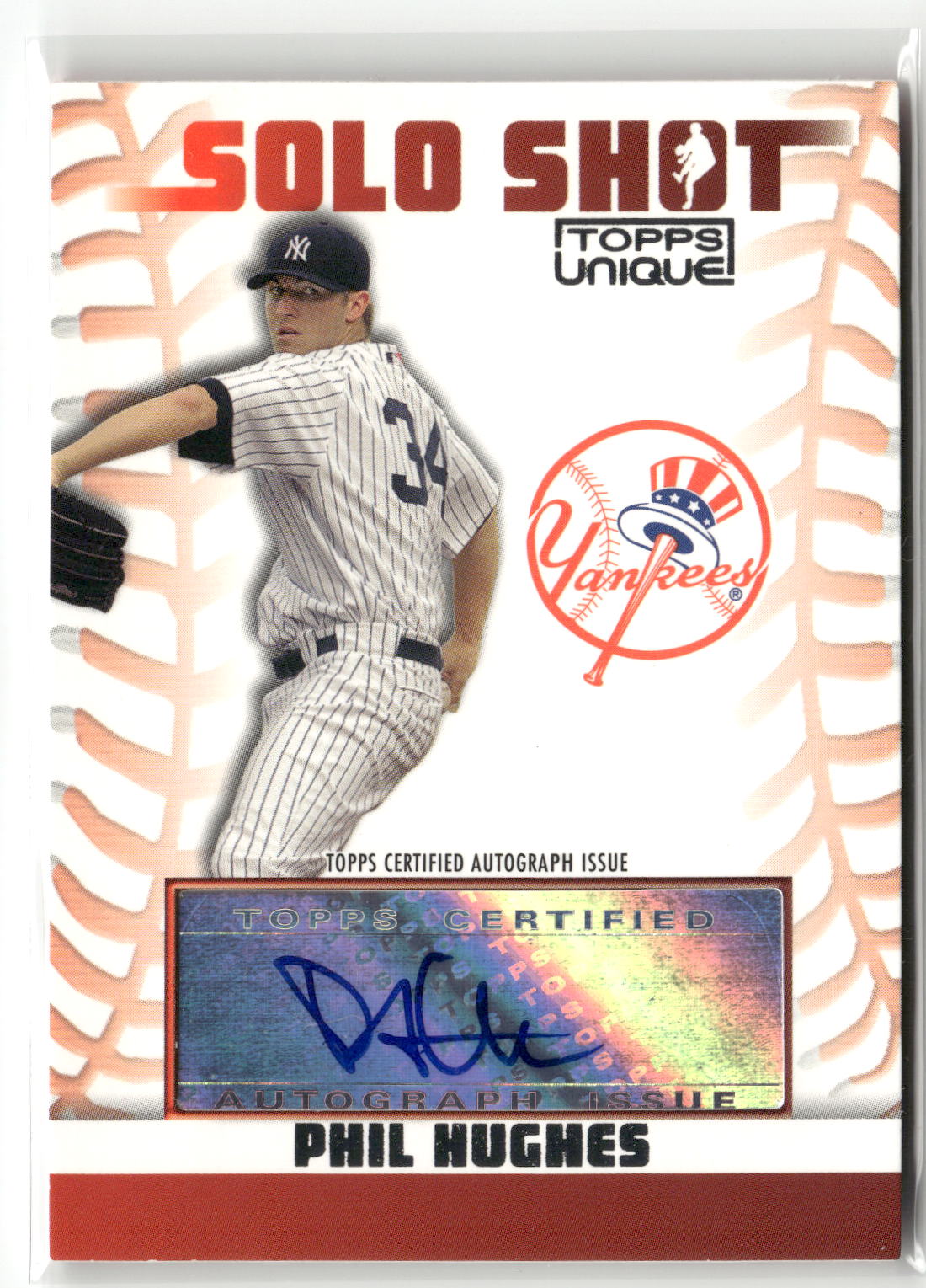 2009 Topps Unique #SSA-PH Phil Hughes Solo Shots Autographs-1