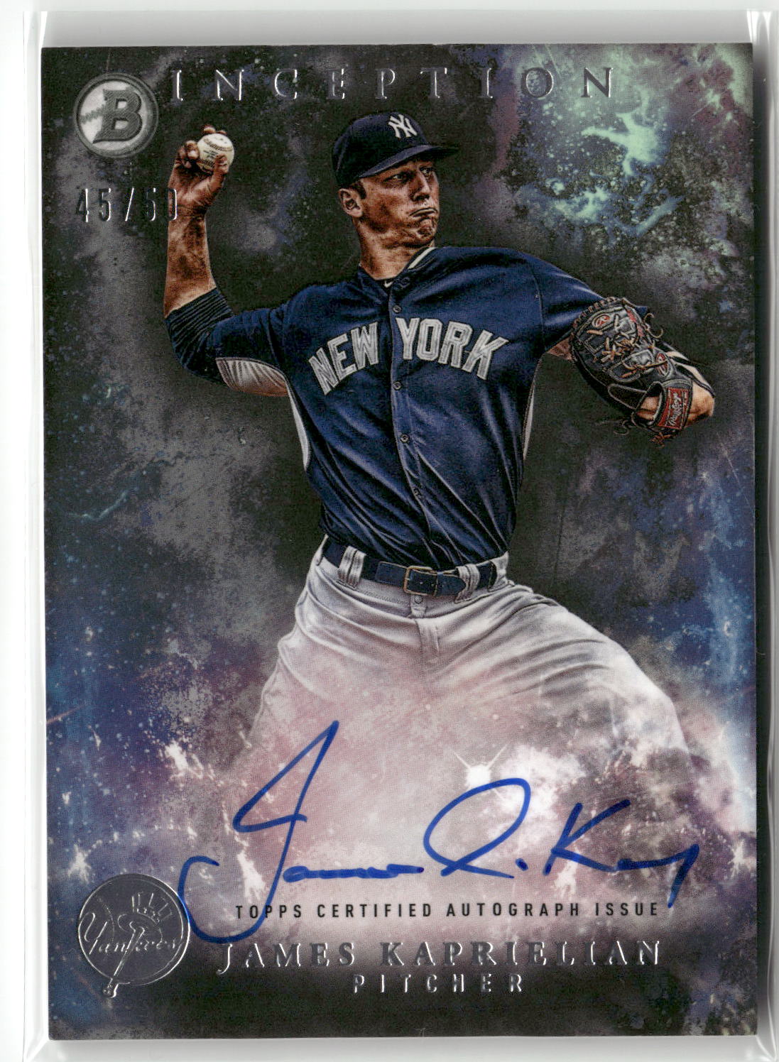 2016 Bowman Inception - Prospect Autographs Green #PA-JK James Kaprielian #/50