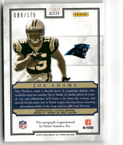 2012 Panini Prominence #221 Joe Adams Rookie NFL Field Autographs #/175-4