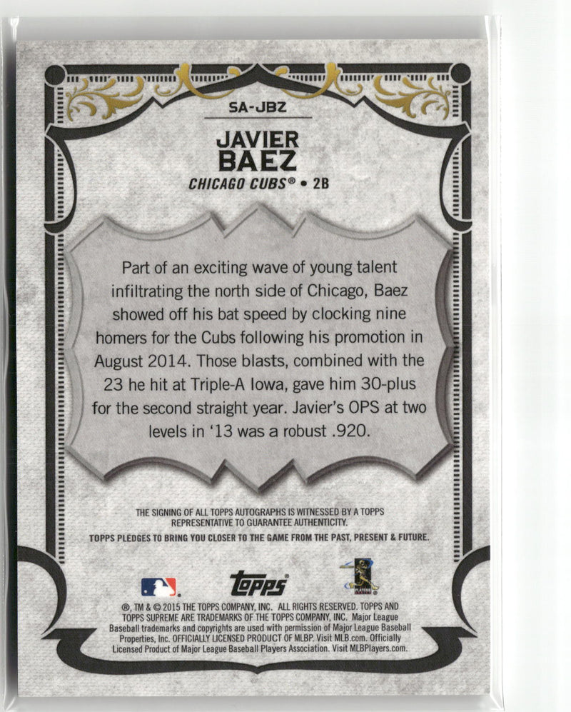 2015 Topps Supreme #SA-JBZ Javier Baez-4
