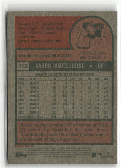 2024 Topps Heritage #112 Aaron Judge Chrome Purple Refractor-2
