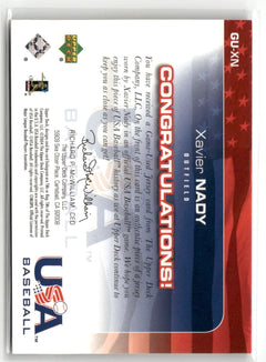 2004 Upper Deck USA 25th Anniversary #GU-XN Xavier Nady Game Jersey #/850-4