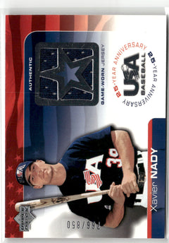 2004 Upper Deck USA 25th Anniversary #GU-XN Xavier Nady Game Jersey #/850-3