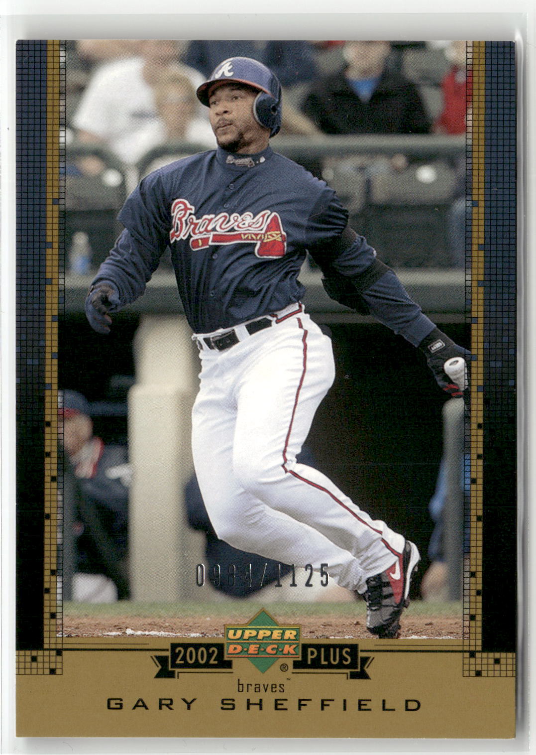 2002 Upper Deck #UD49 Gary Sheffield UD Plus Hobby #/1125