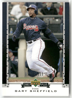 2002 Upper Deck #UD49 Gary Sheffield UD Plus Hobby #/1125-1