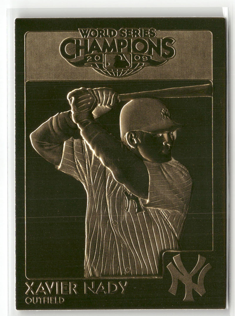 2009 Danbury Mint 22kt Gold 2009 World Series Champions Yankees #NNO Xavier Nady-1
