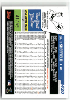2006 Topps #420 Gary Sheffield Black #/55-2