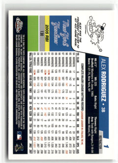 2006 Topps Chrome #1 Alex Rodriguez Refractors-2