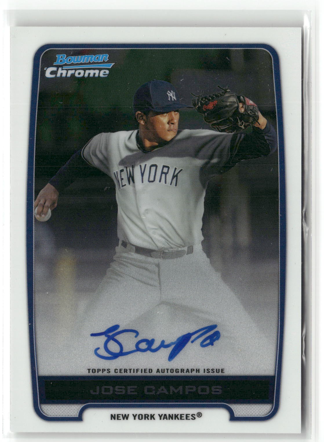 2012 Bowman Chrome #BCA-JC Jose Campos Prospects Autographs