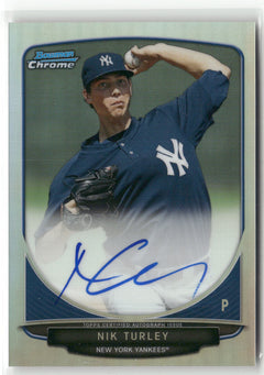 2013 Bowman Chrome #BCA-NT Nik Turley Prospects Autographs Refractor #/500-1