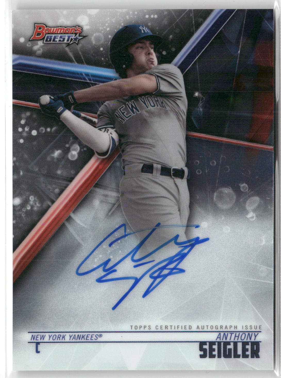 2018 Bowman's Best #B18-AS Anthony Seigler Best of 2018 Autographs
