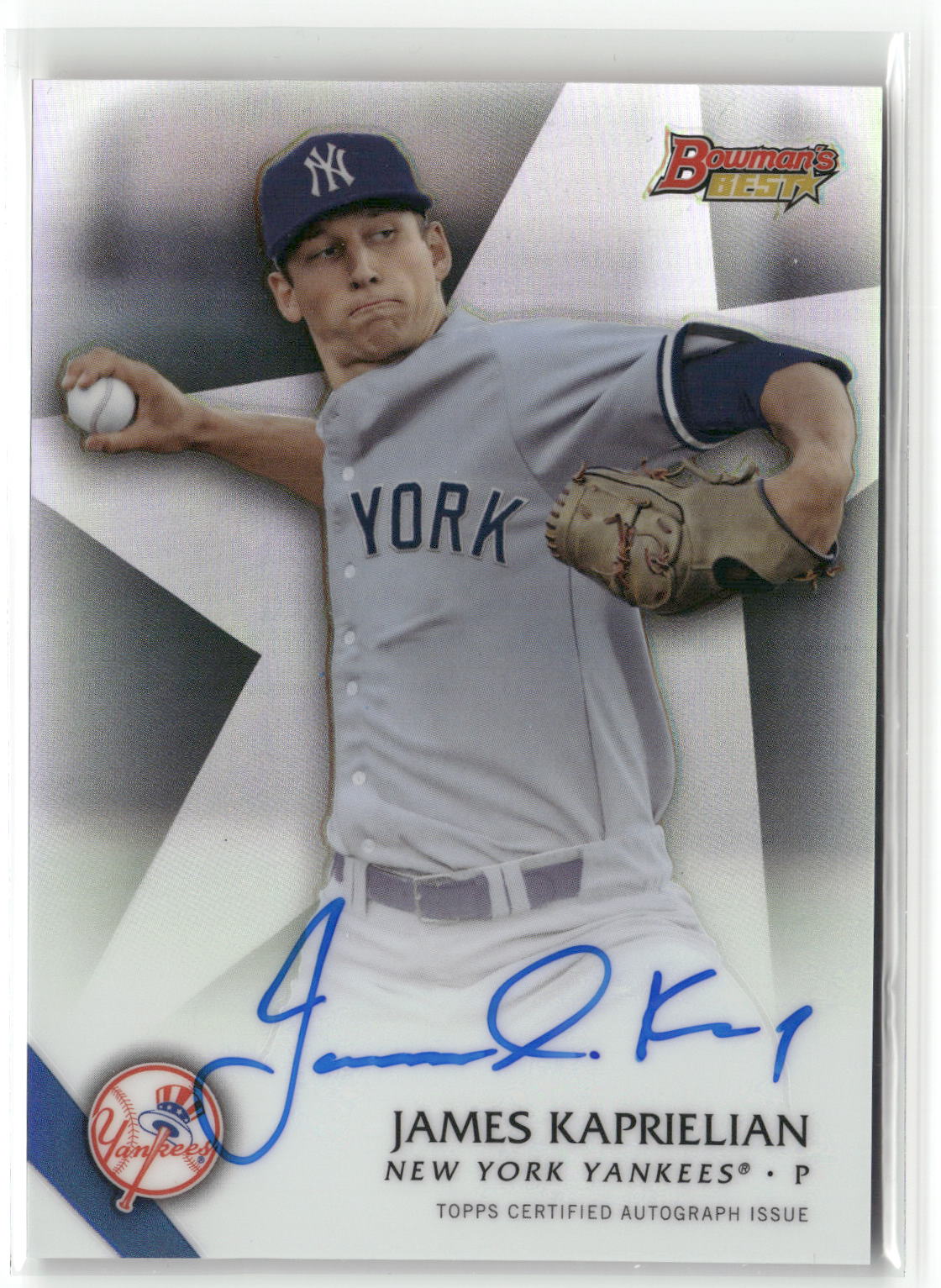 2015 Bowman's Best #B15-JK James Kaprielian Best of 2015 Autographs