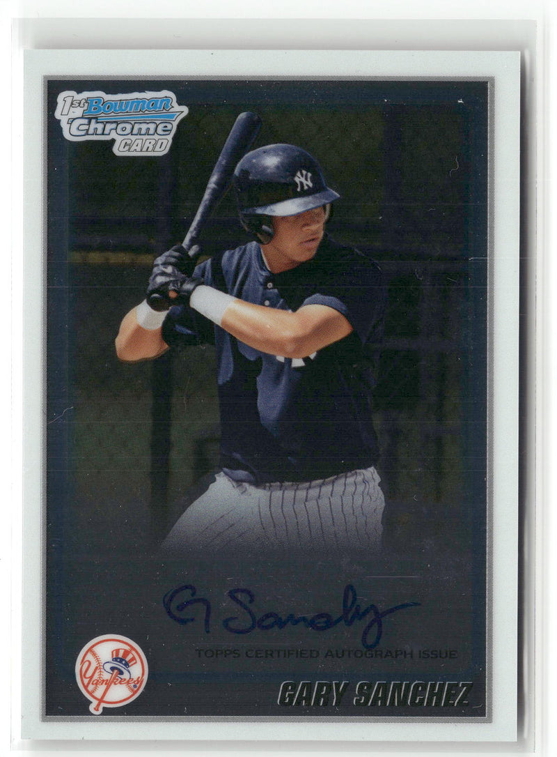 2010 Bowman Chrome #BCP207 Gary Sanchez Prospects Autographs-1