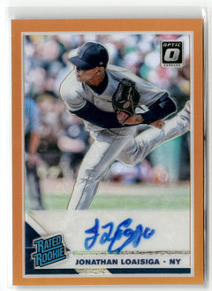 2019 Donruss Optic #RRS-JL Jonathan Loaisiga Rated RC Signatures Orange #/99-1