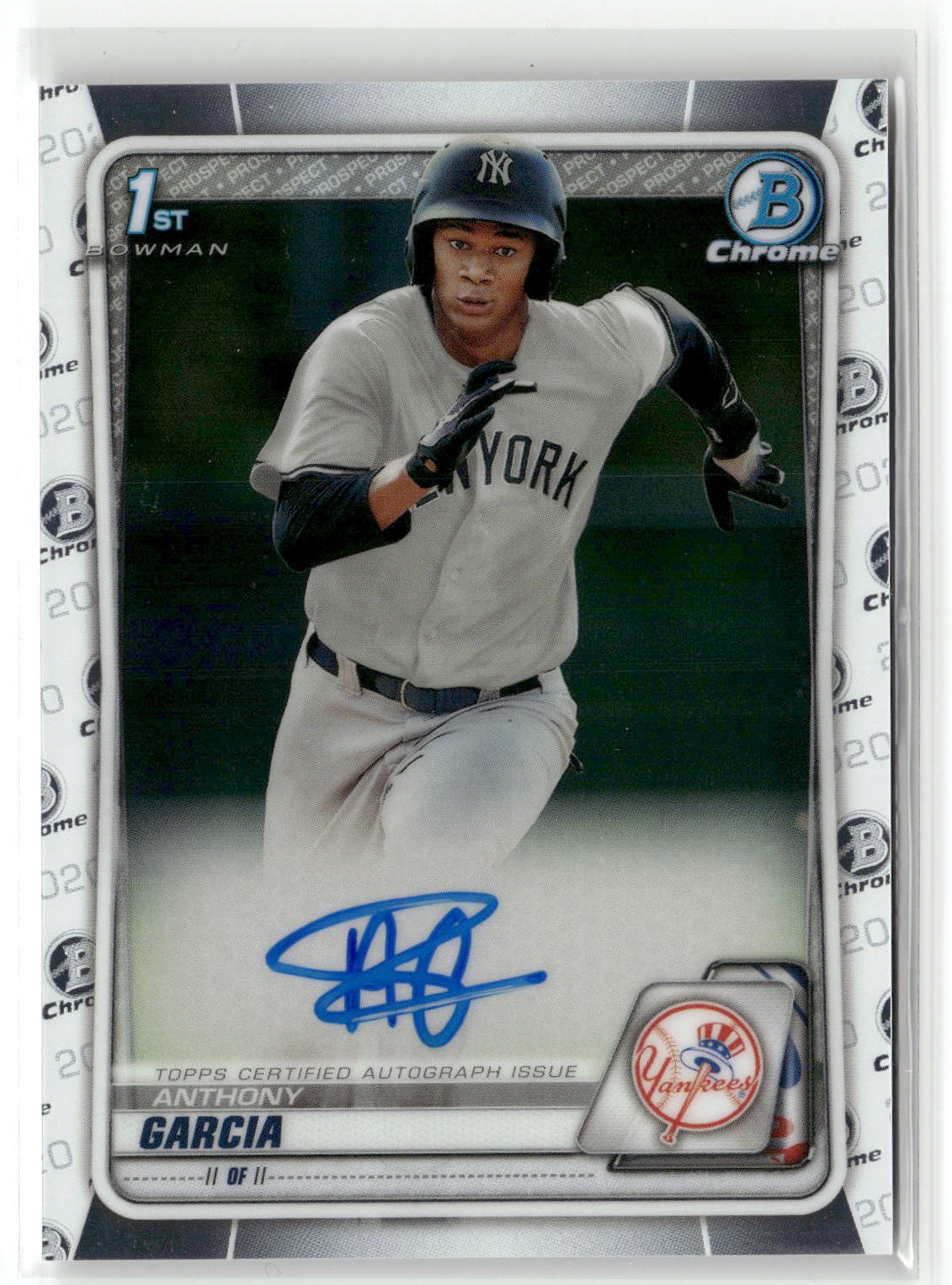 2020 Bowman Chrome #CPA-AG Anthony Garcia Prospect Autographs