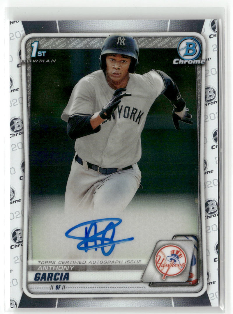 2020 Bowman Chrome #CPA-AG Anthony Garcia Prospect Autographs-1