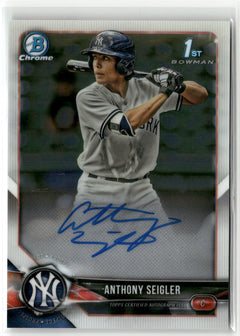 2018 Bowman Draft #CDA-AS Anthony Seigler Chrome Draft Pick Autographs-1
