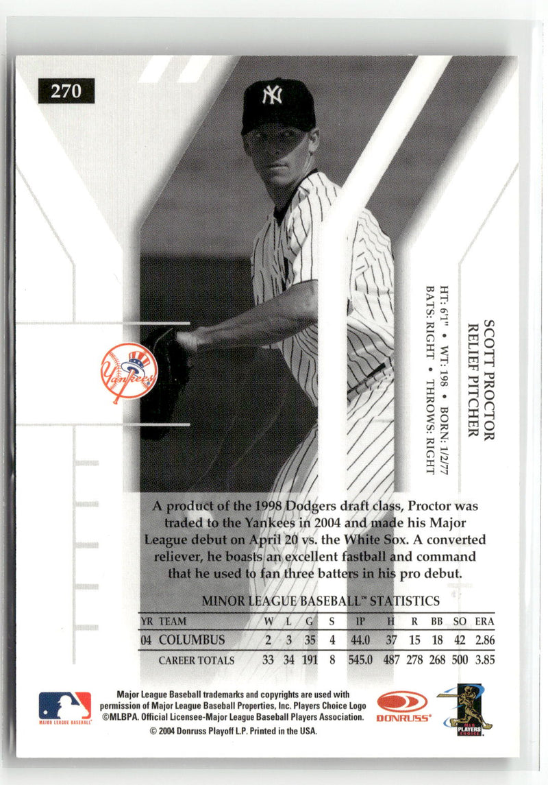 2004 Donruss Elite Extra Edition #270 Scott Proctor #/1000-2