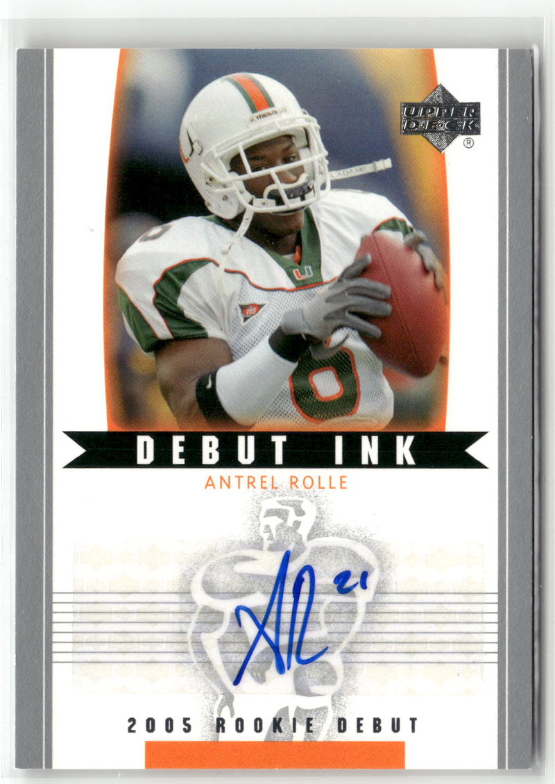 2005 Upper Deck Rookie Debut #DI-AN Antrel Rolle Debut Ink-1