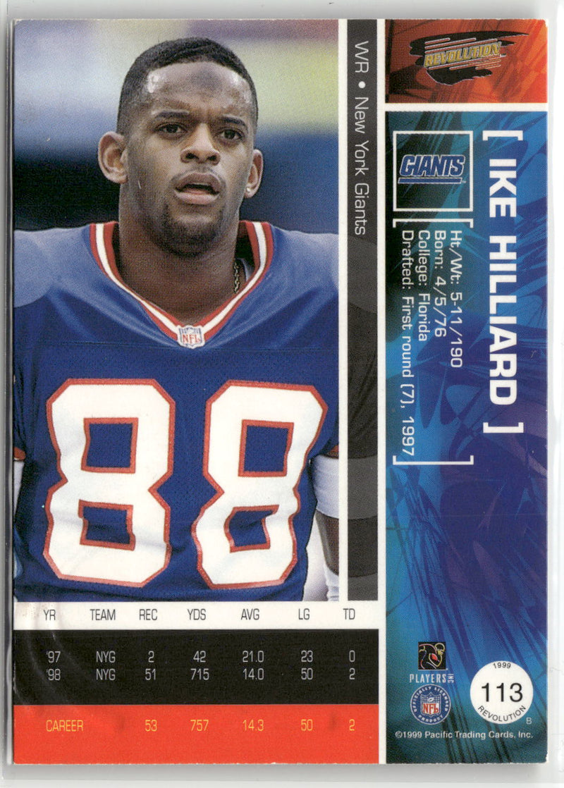 1999 Pacific Revolution #113 Ike Hilliard On Card Auto no CoA-2