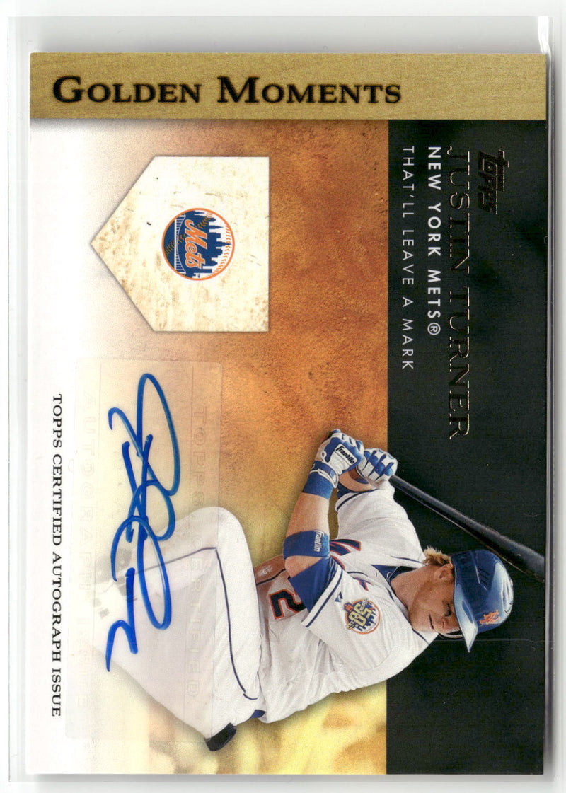 2012 Topps Update #GMA-JT Justin Turner Golden Moments Autographs-1