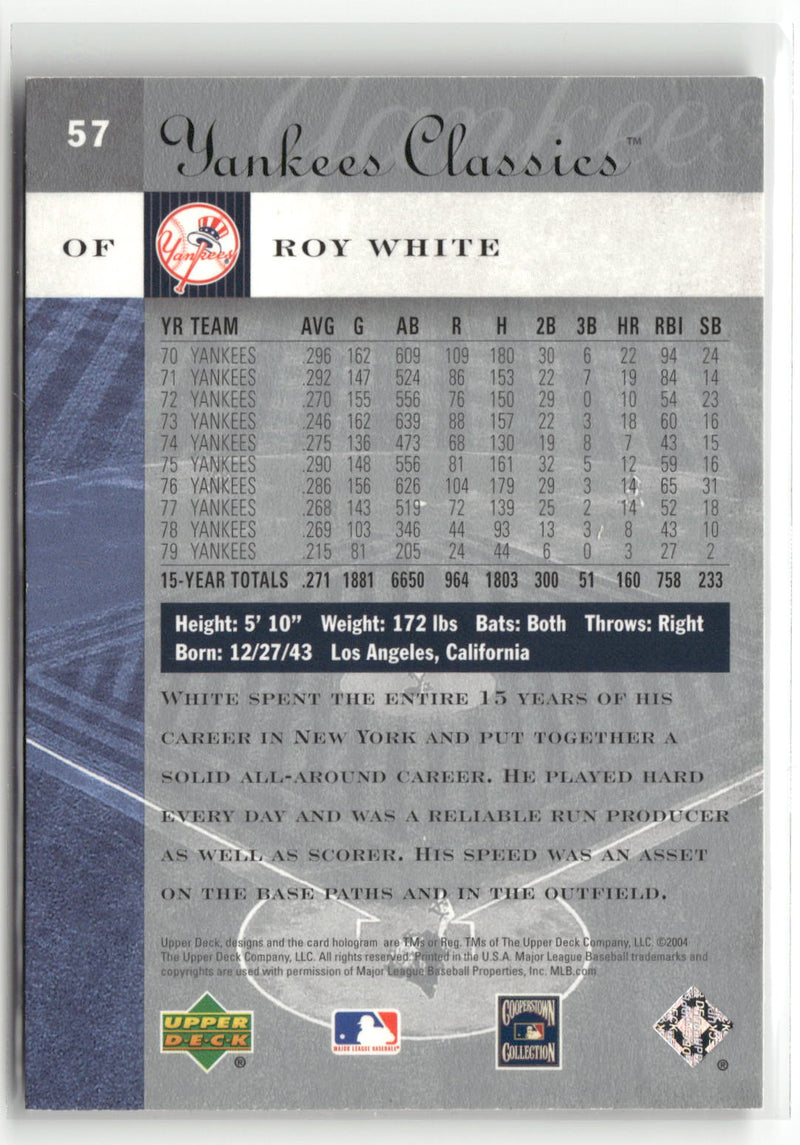2004 Upper Deck Yankees Classics #57 Roy White Auto-2