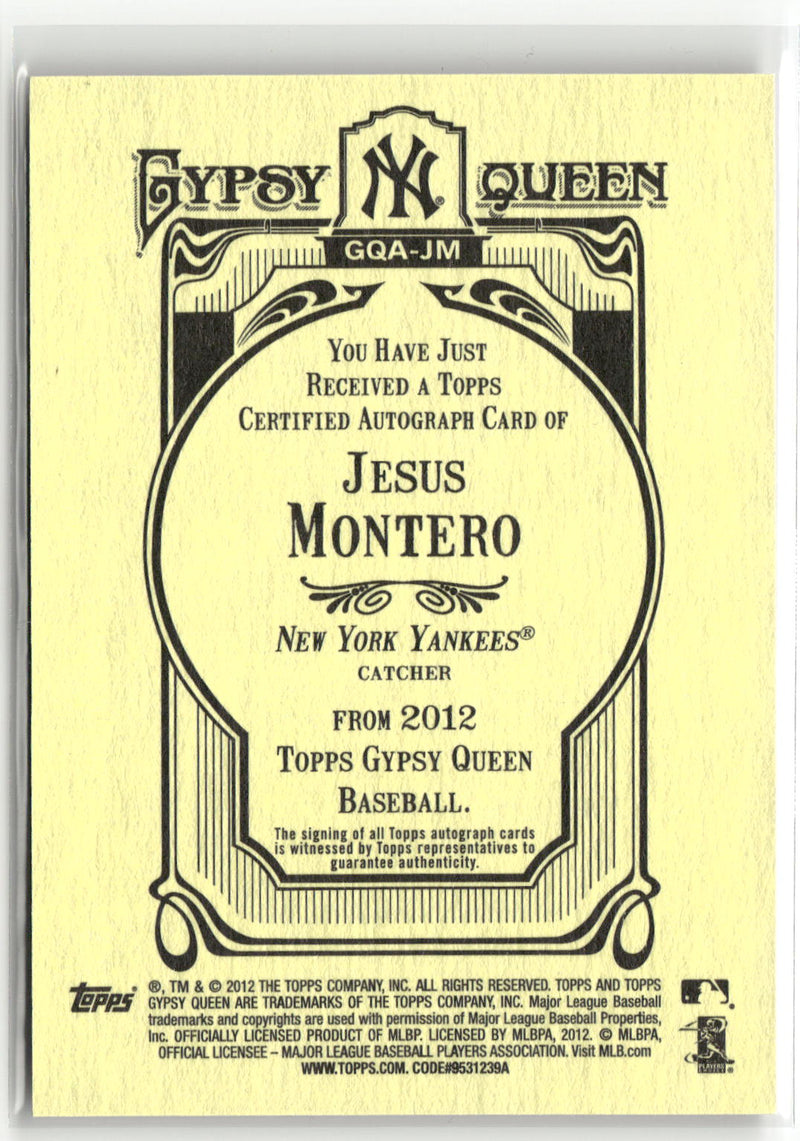 2012 Topps Gypsy Queen #GQA-JM Jesus Montero Autographs-2