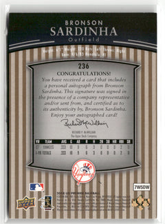 2008 Upper Deck Premier #236 Bronson Sardinha Gold #/50-2