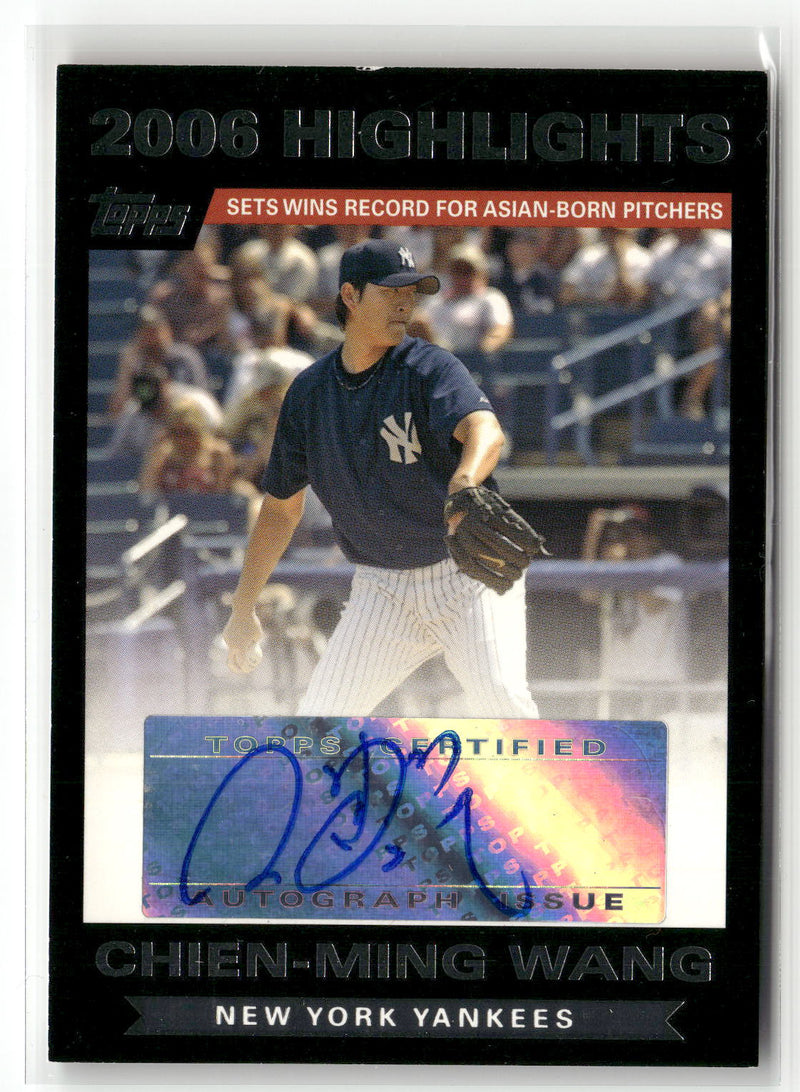 2007 Topps #HACW Chien-Ming Wang Highlights Autographs-1